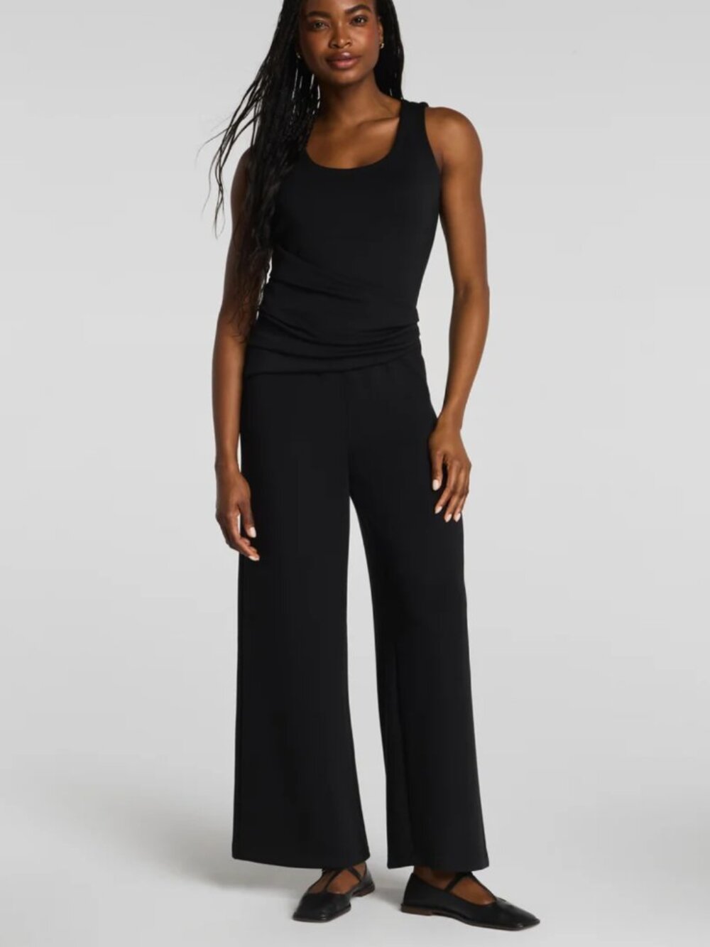 NWT SPANX AirEssentials® Draped Sleeveless Jumpsuit in Black Medium